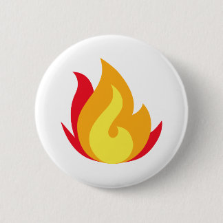 Flame Emoji Afgedrukt Ronde Button 5,7 Cm