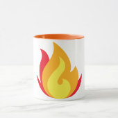 Flame Emoji Coffee Mok (Midden)