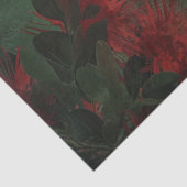 Flame Flowers op Groene Decoupage Tissuepapier (Detail)