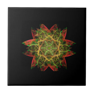 Flame Fractal Art Tegeltje