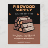 Flame Icon - Firewood Supply Flyer (Voorkant)
