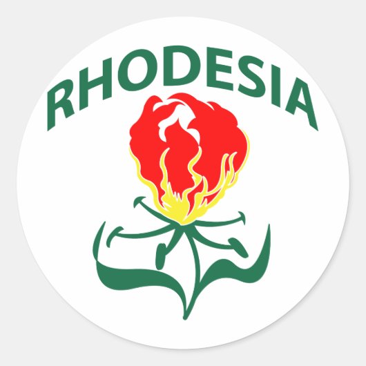 Flame Liliy Ronde Sticker (Voorkant)