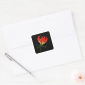 Flame Lily Gloriosa Vierkante Sticker (Envelop)