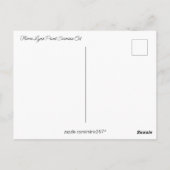 Flame Lynx Point Siamese portretkunst Briefkaart (Achterkant)