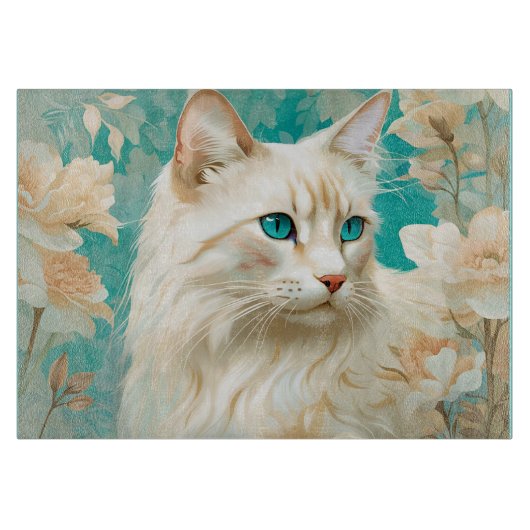 Flame Lynx Point Siamese portretkunst Snijplank (Voorkant)