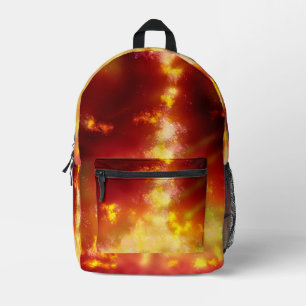 Flame Night Sky Bedrukte Rugzak