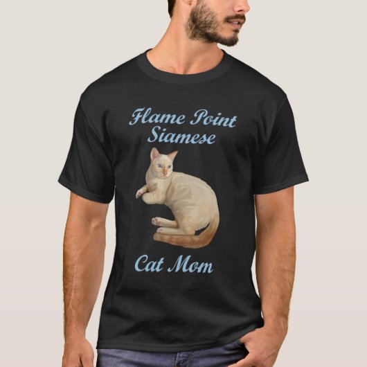 Flame Point Siamese Cat Mam T-Shirt (Voorkant)