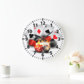 Flame Poker Casino White Grote Klok (Huis)