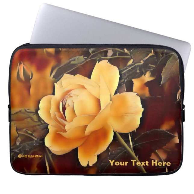 Flame Rose Laptop Sleeve (Voorkant)