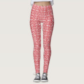 Flame Scarlett met White Crochet Lace Pattern Leggings (Voorkant)