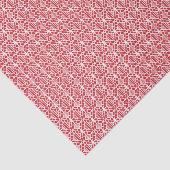 Flame Scarlett met White Crochet Lace Pattern Tissuepapier (Detail)