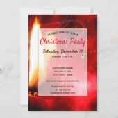 Flame Single Red Candle-kerstfeestdag Kaart (Voorkant)