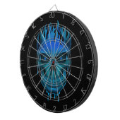 Flame Skull - Blauw Dartbord (Voorkant Rechts)