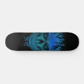 Flame Skull - Blauw Skateboard (Horizontaal)