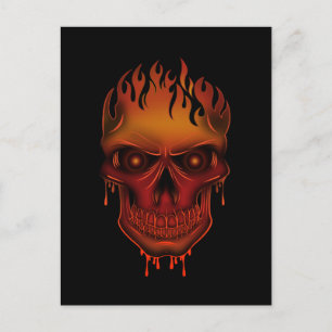 Flame Skull Briefkaart