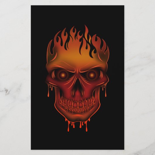 Flame Skull Briefpapier (Voorkant)