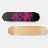 Flame Skull - Hot Pink  Skateboard (Horizontaal)