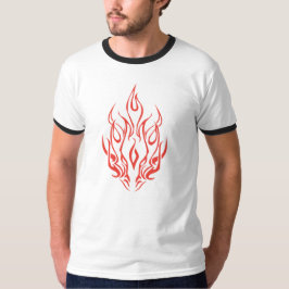 Flame Spirit Face | Tribal Fire Silhouette Art T-shirt