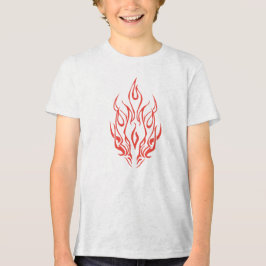 Flame Spirit Face | Tribal Fire Silhouette Art Tri-Blend Shirt