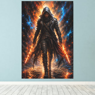 Flamebound Assassine | Fantasie Canvasprint Canvas Afdruk