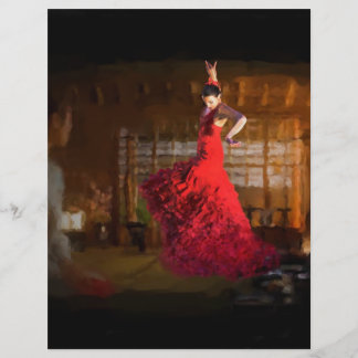 Flamenco brandt een theehuis in Tokio, Japan Briefhoofd Sjabloon