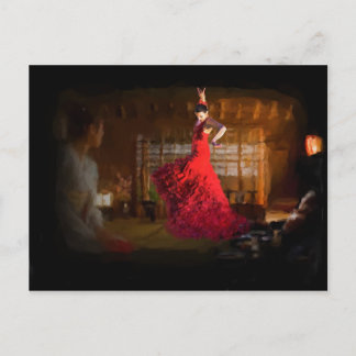 Flamenco brandt een theehuis in Tokio, Japan Briefkaart