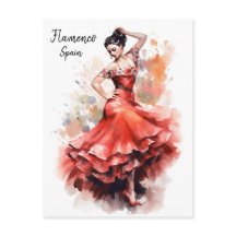 Flamenco Dance Spanje Briefkaart - World of Dance