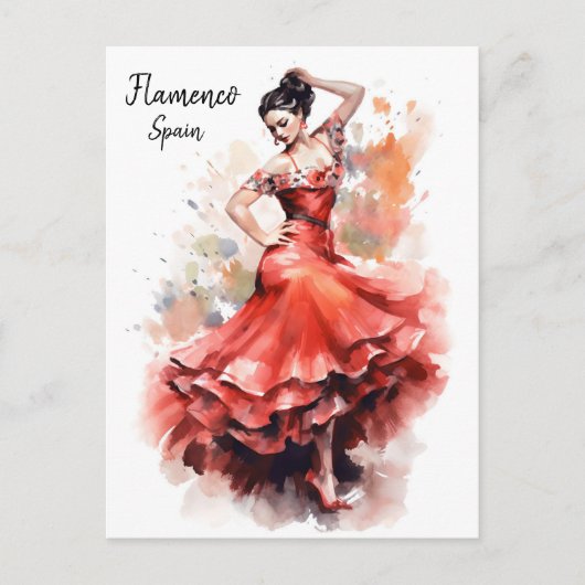 Flamenco Dance Spanje Briefkaart - World of Dance (Voorkant)