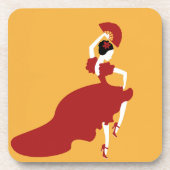 Flamenco Dancer Beverage Coaster Bier Onderzetter (Voorkant)