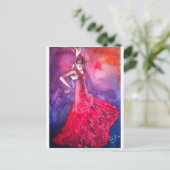 FLAMENCO DANCER BRIEFKAART (Staand voorkant)