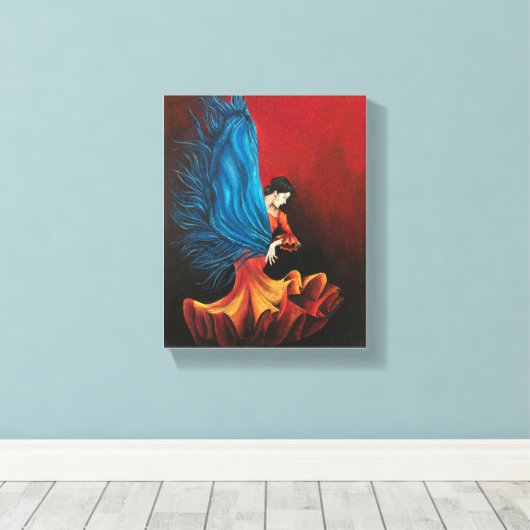 Flamenco Dancer Canvas Afdruk (Insitu (Houten vloer))