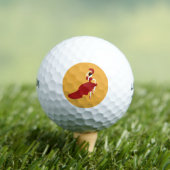Flamenco Dancer Golf Balls Golfballen (Insitu Shirt)