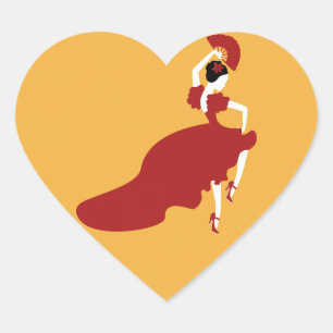 Flamenco Dancer Hart Sticker