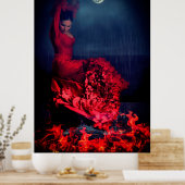 Flamenco Dancer in brand Poster (Keuken)