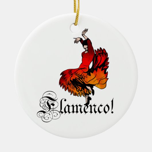 Flamenco Dancer Keramisch Ornament (Voorkant)