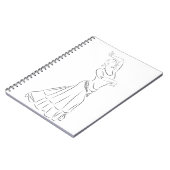 Flamenco Dancer Line Art Notitieboek (Linkerzijde)