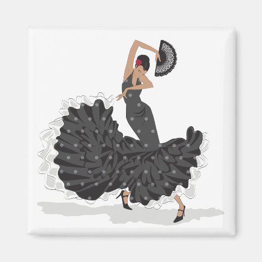 Flamenco Dancer Magnet Magneet (Voorkant)