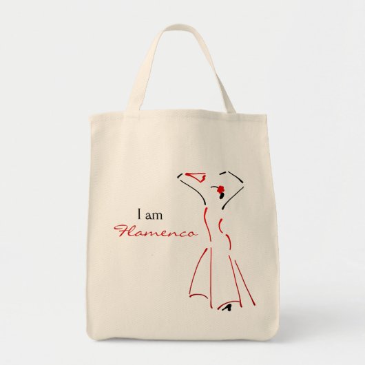 Flamenco Dancer met  Slogan Tote Bag (Voorkant)
