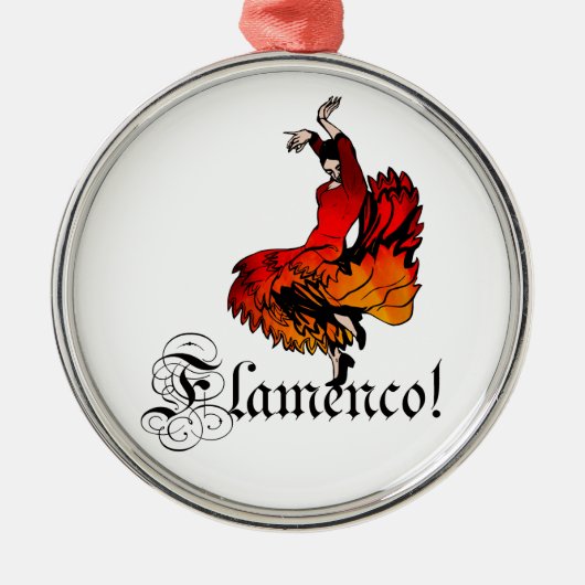 Flamenco Dancer Metalen Ornament (Voorkant)