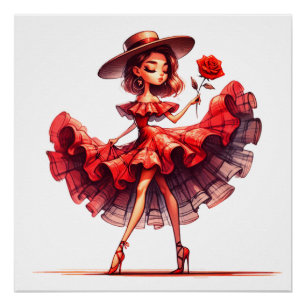 Flamenco Dancer Perfect Poster