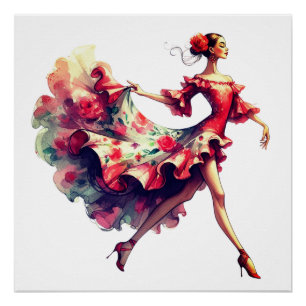 Flamenco Dancer Perfect Poster