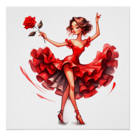 Flamenco Dancer Perfect Poster