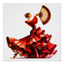 Flamenco Dancer Perfect Poster