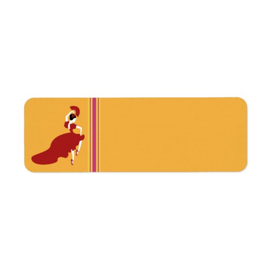 Flamenco Dancer Return Address Label (Voorkant)