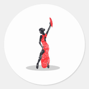 Flamenco Dancer Ronde Sticker