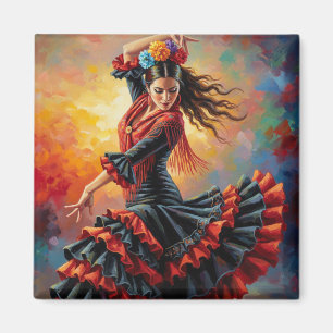 Flamenco Dancer Sevilla Spanje Reizen Magneet