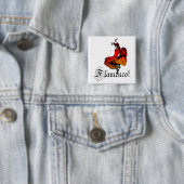 Flamenco Dancer Vierkante Button 5,1 Cm (In situ)