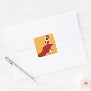 Flamenco Dancer Vierkante Sticker