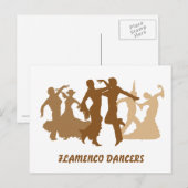 Flamenco Dancers Illustratie Briefkaart (Voorkant / Achterkant)