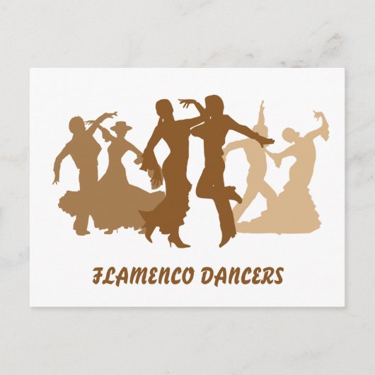 Flamenco Dancers Illustratie Briefkaart (Voorkant)